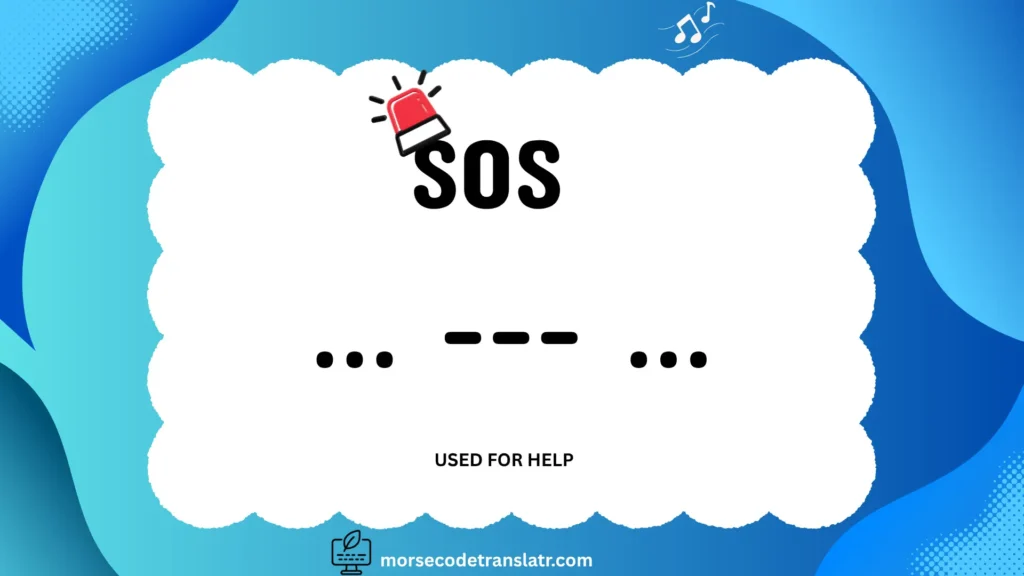 SOS morse chart fff