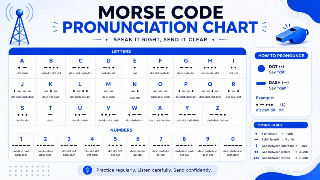 morse code pronunciation chart